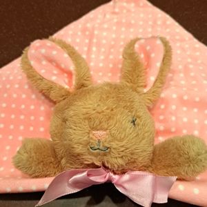 Way to Celebrate Pink Bunny Rabbit Lovey Security Blanket with Rattle Walmart